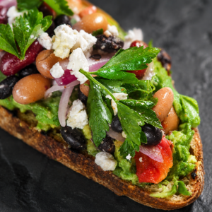 Avocado Toast with Herby Bean Salad