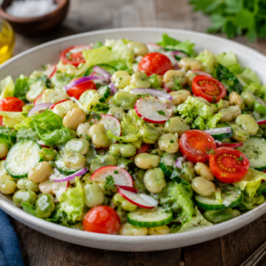 Baby Lima Bean Garden Salad