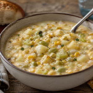 Baby Lima Bean & Corn Chowder