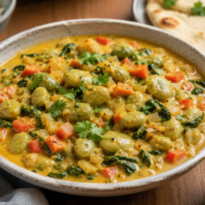 Green Baby Lima Coconut Curry