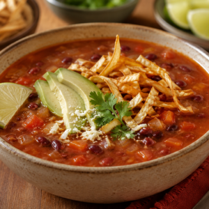 Small Red Bean Tortilla Soup
