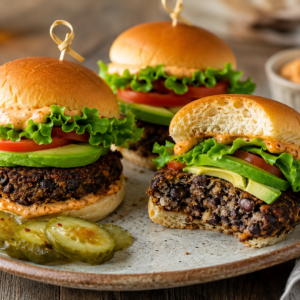 Spicy Black Bean Sliders